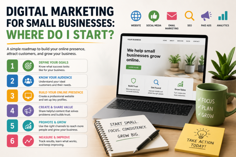 Read more about the article Digital Marketing for Small Businesses: Where Do I Start?